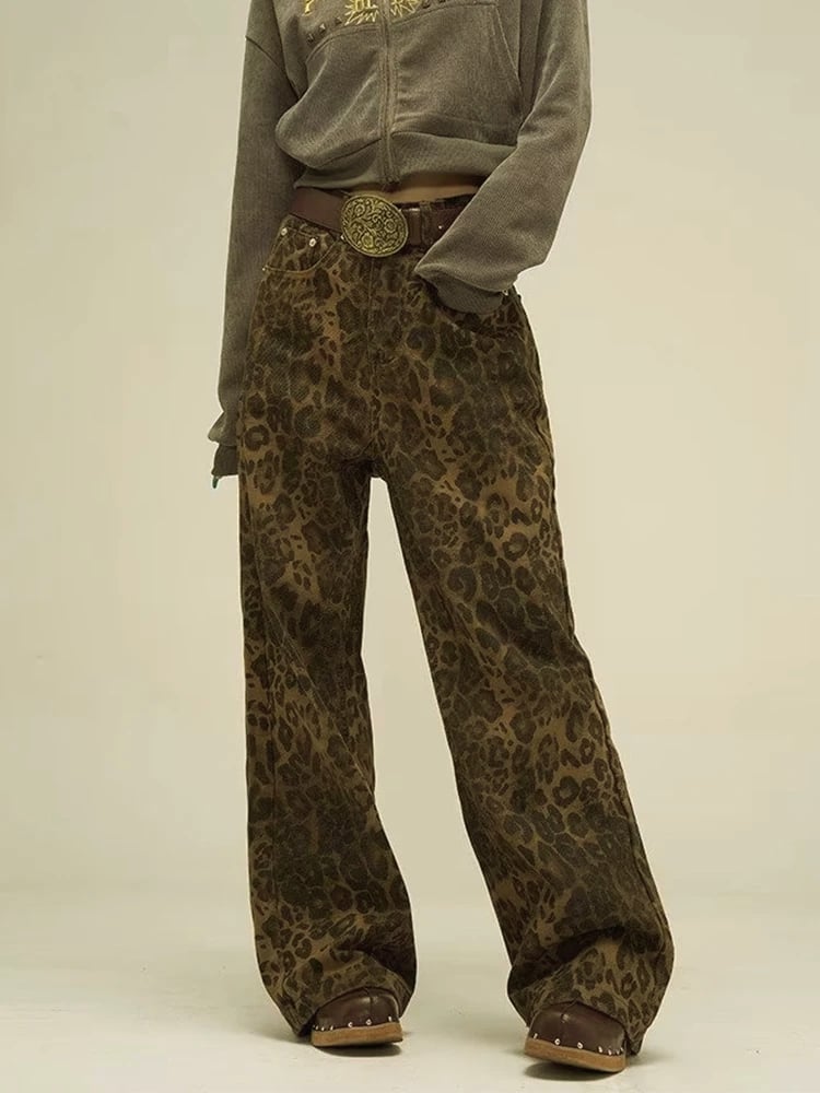 Owronline - Viral Leopard Print Jeans