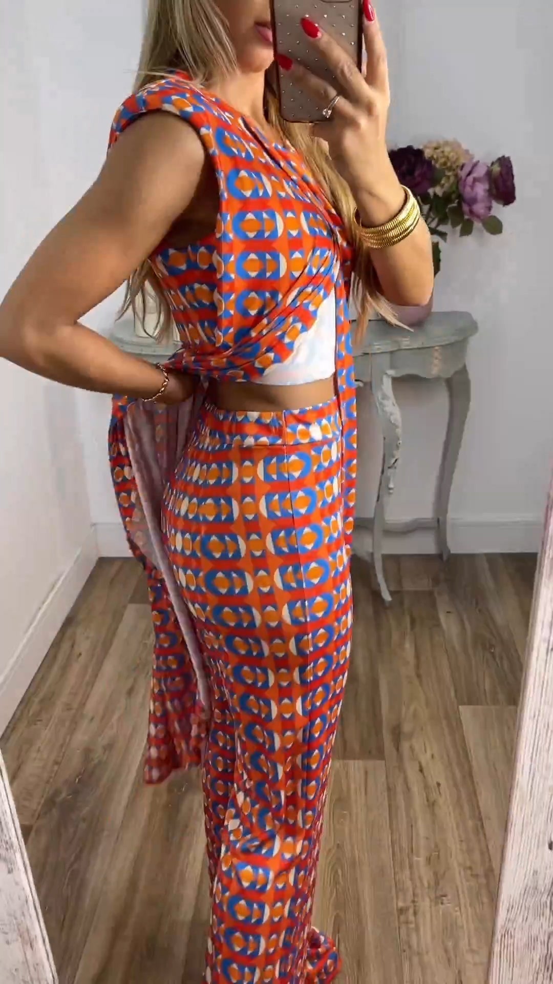 Owronline - New Arrival Abstract Printed Comfy Suit For Women