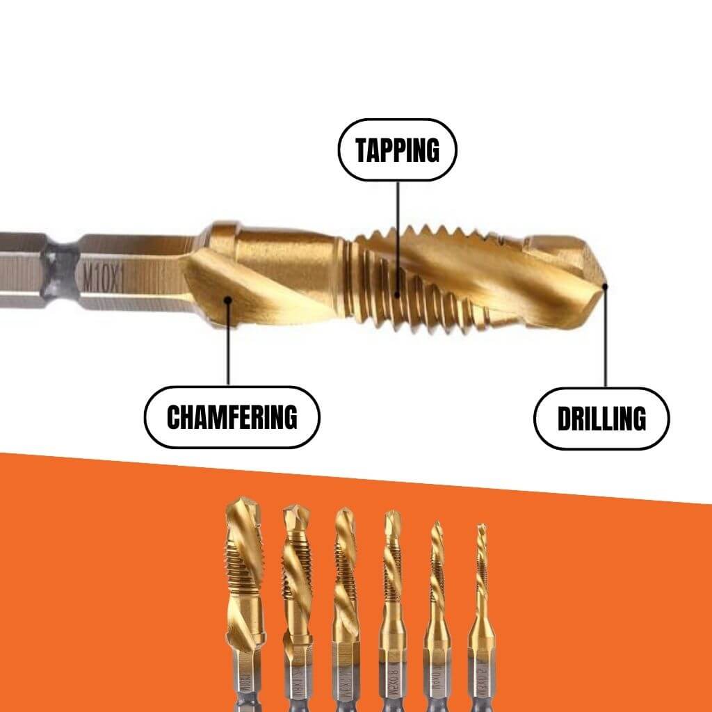 OWRONLINE - High speed steel hexagonal shank 3 in 1 composite wire drill - owronline