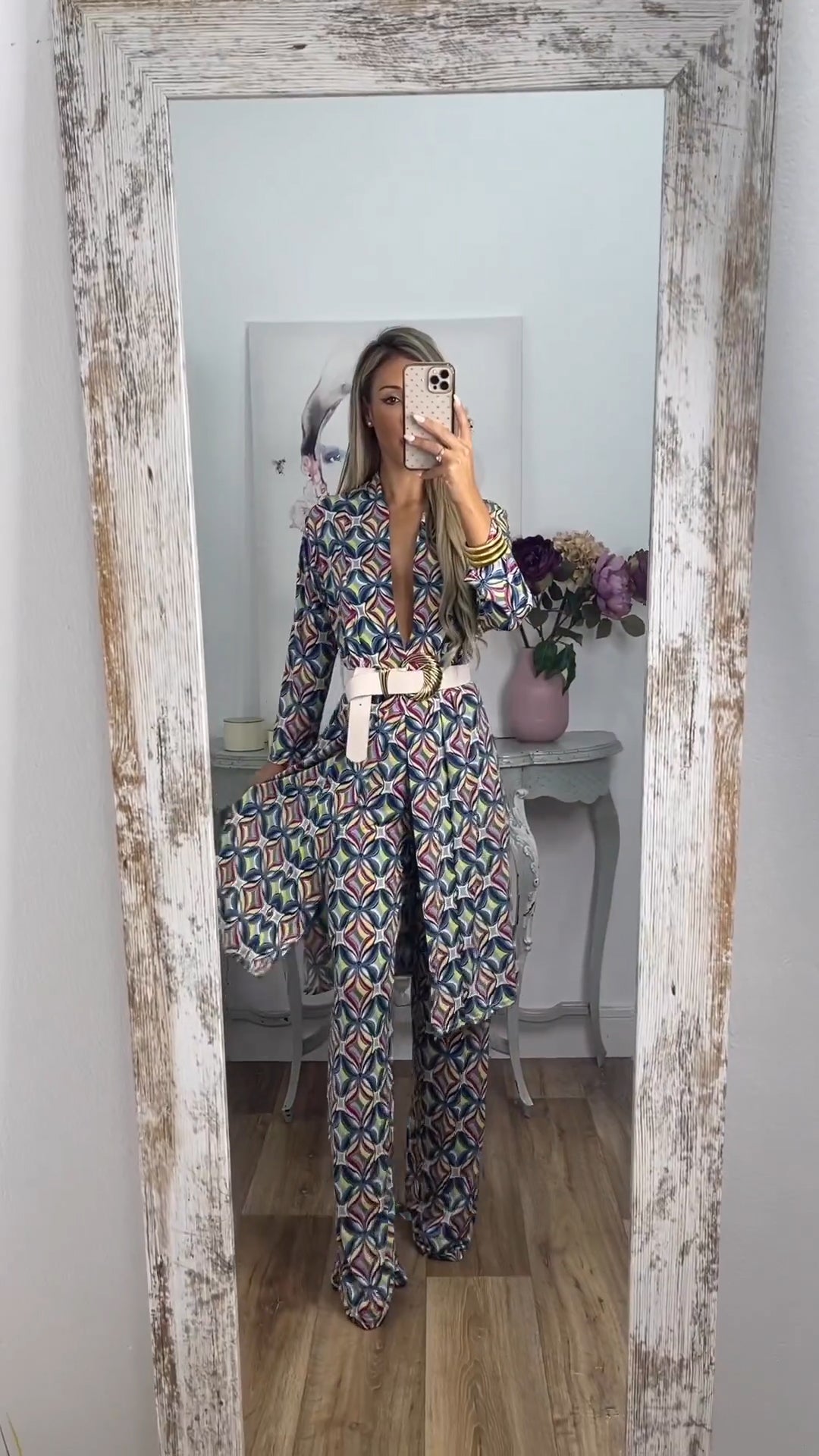 Owronline - New Arrival Abstract Printed Comfy Suit For Women