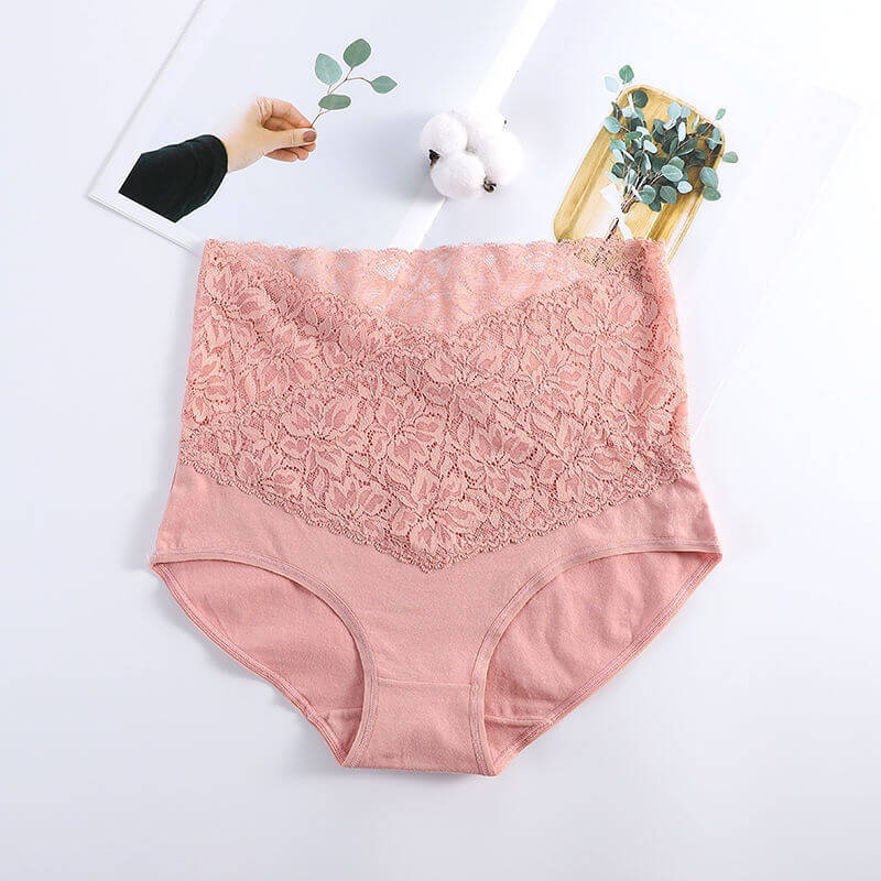 Owronline - Ladies high waist cotton lace panties - owronline