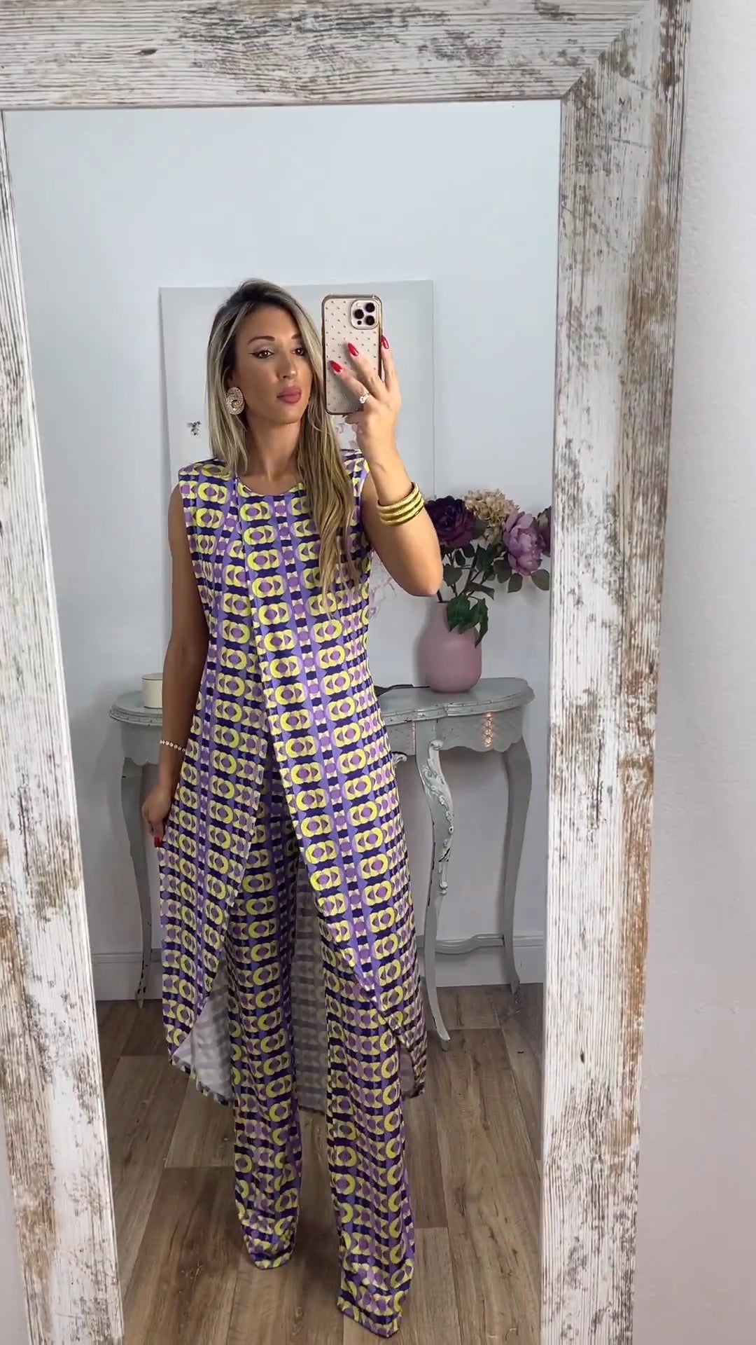 Owronline - New Arrival Abstract Printed Comfy Suit For Women