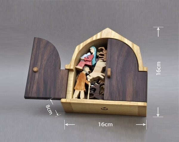 Owronline - The Christmas Story Unique Nativity Set Wooden Nativity Scene - owronline