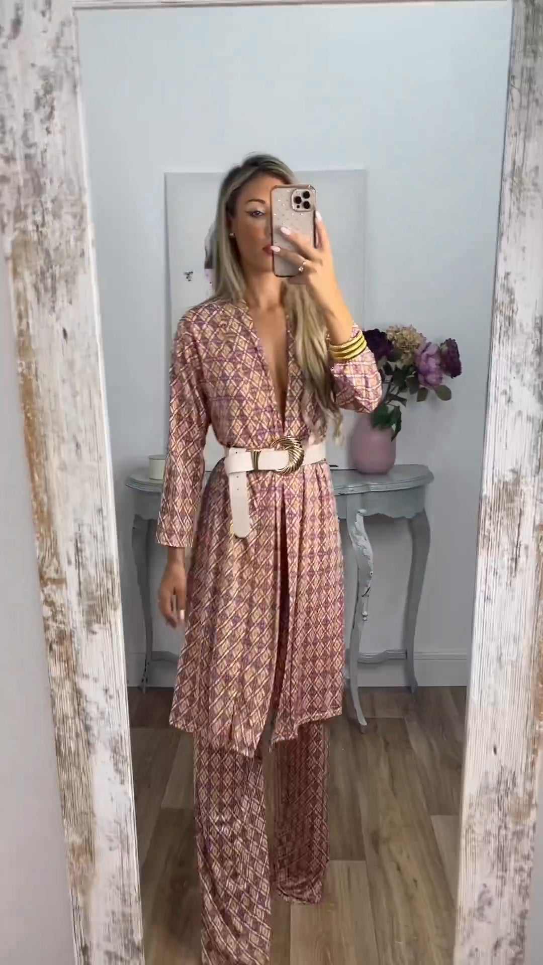 Owronline - New Arrival Abstract Printed Comfy Suit For Women
