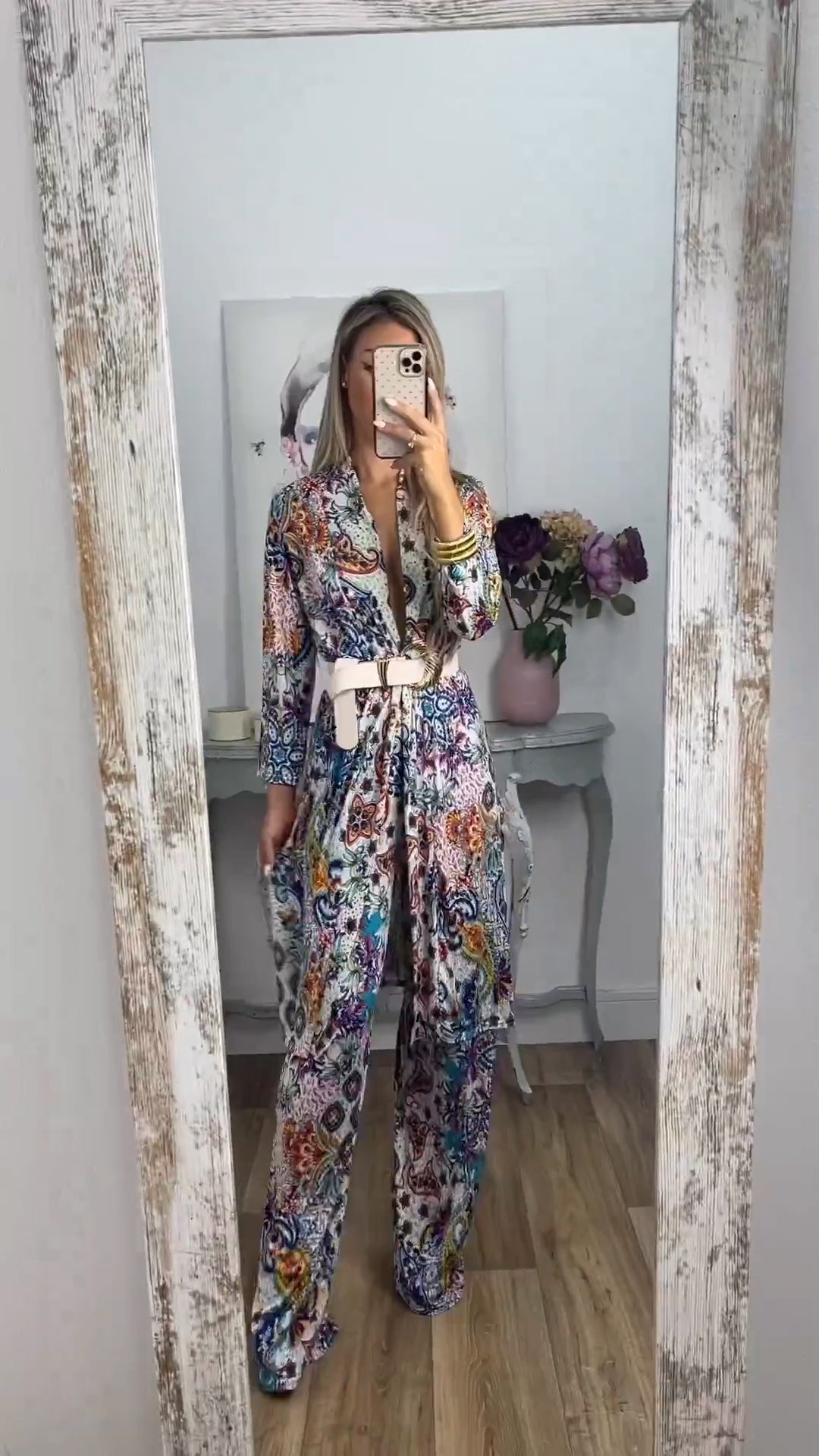Owronline - New Arrival Abstract Printed Comfy Suit For Women