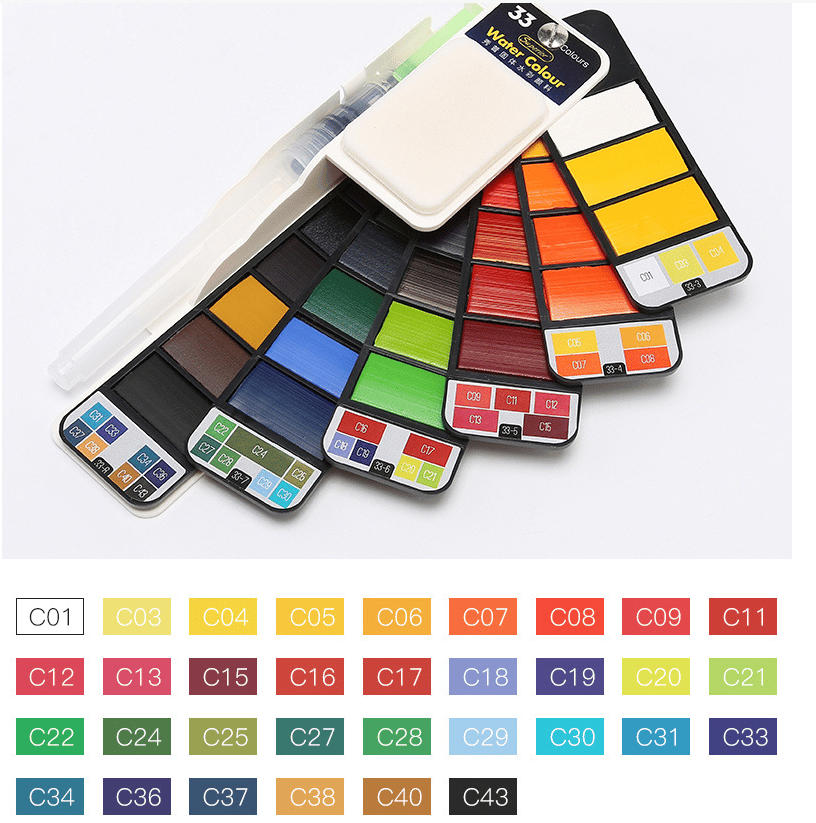 Owronline - Handy Watercolor Travel Kit - owronline