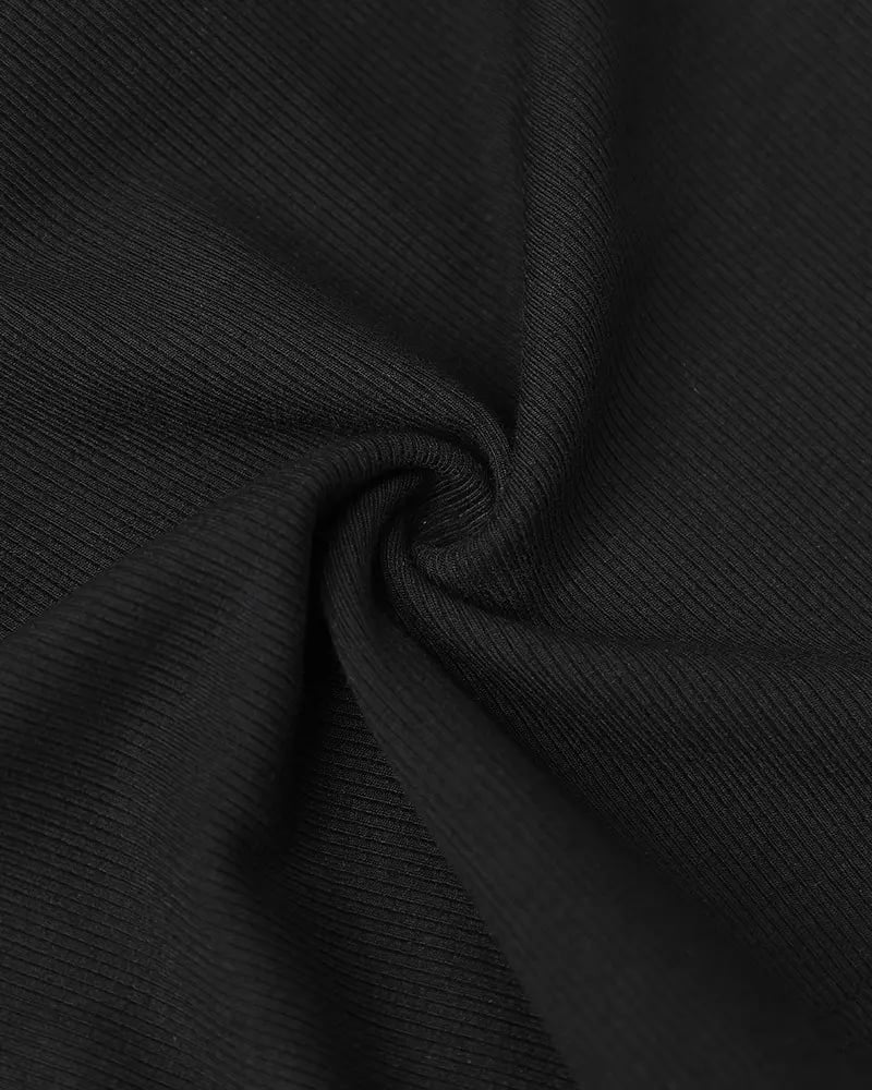 Owronline - Round Neck Ribbed Tank Top With Built-in Bra