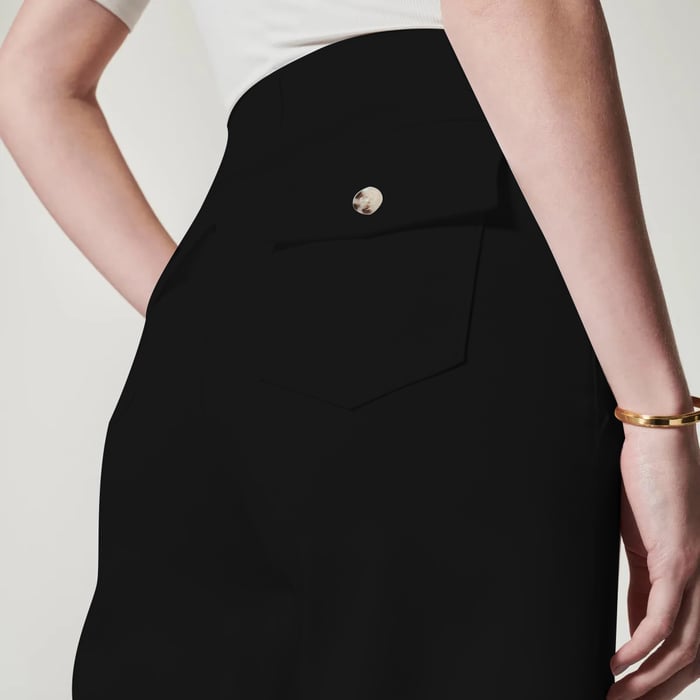 Owronline - Stretch Twill Cropped Wide Leg Pants