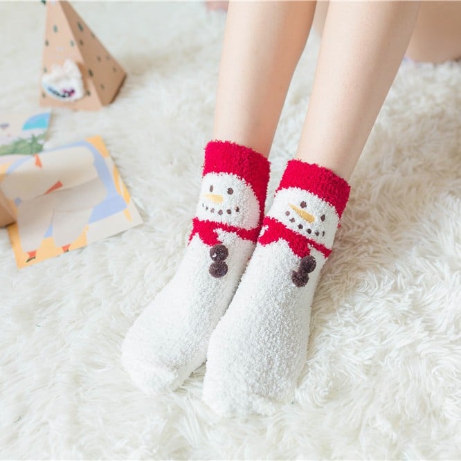 Owronline - Cute Christmas Style Thickened Warm Socks - owronline