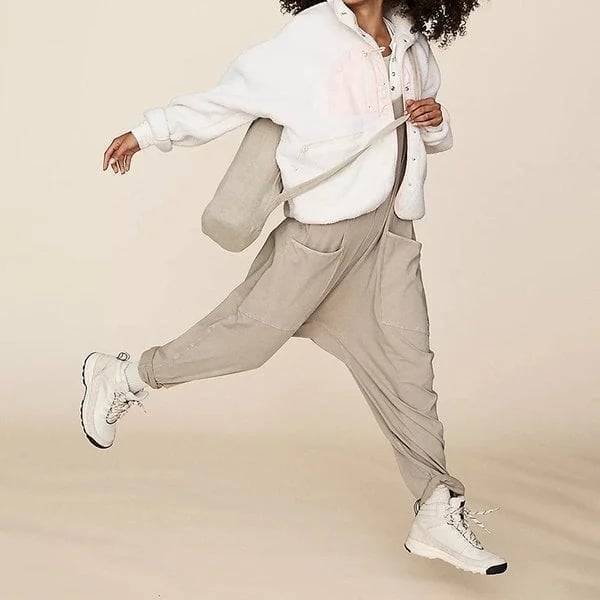 Owronline - Wide Leg Jumpsuit with Pockets