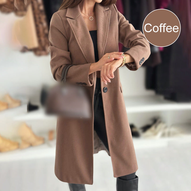 Owronline - Women’s Elegant Tailored Long Coat