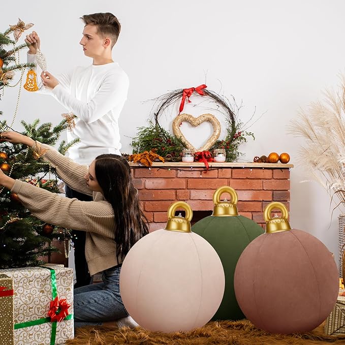 Owronline - Giant Inflatable Velvet Christmas Balls