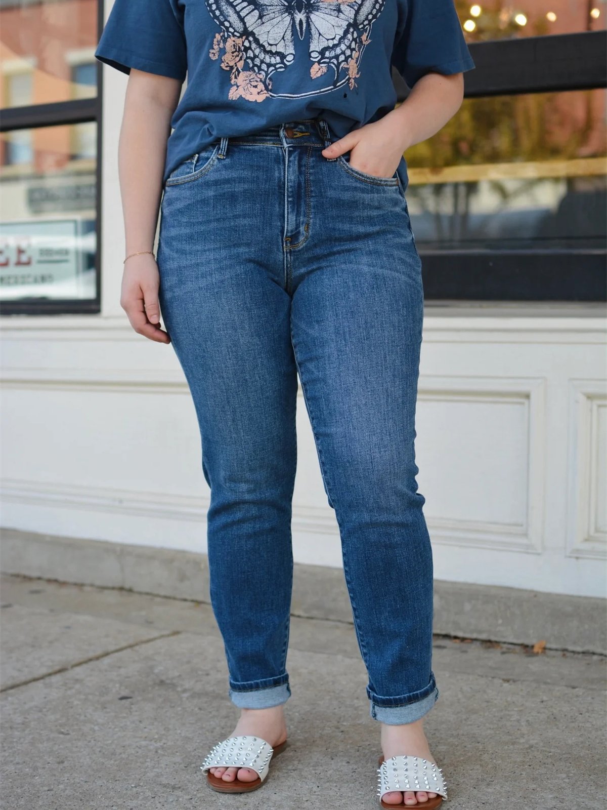 💥Owronline✨Tummy Control Bootcut Jeans