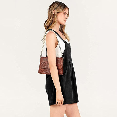 Owronline - Casual Adjustable Strap Loose Bib Rompers - owronline