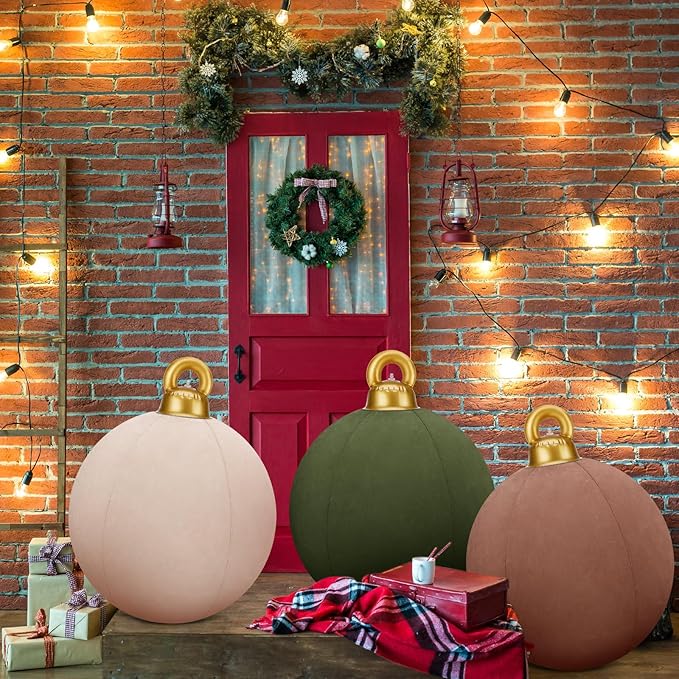 Owronline - Giant Inflatable Velvet Christmas Balls