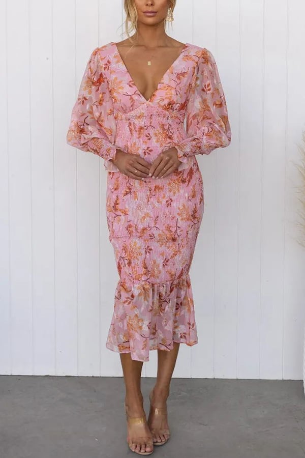 💕Owronline💕Elegant Floral Dress