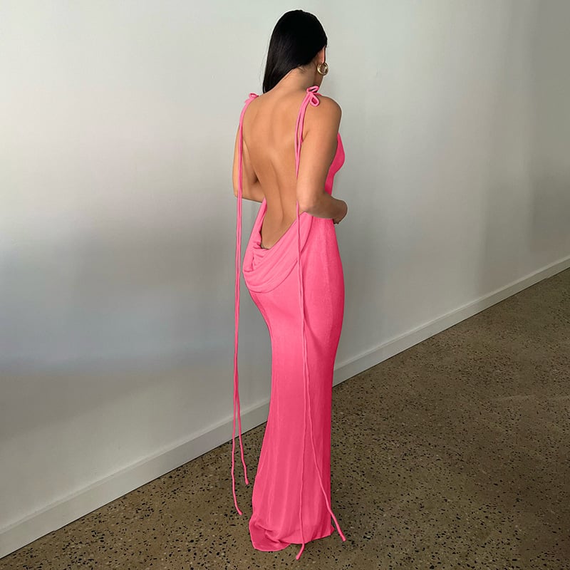 Owronline - Serenity Backless Maxi Dress - owronline