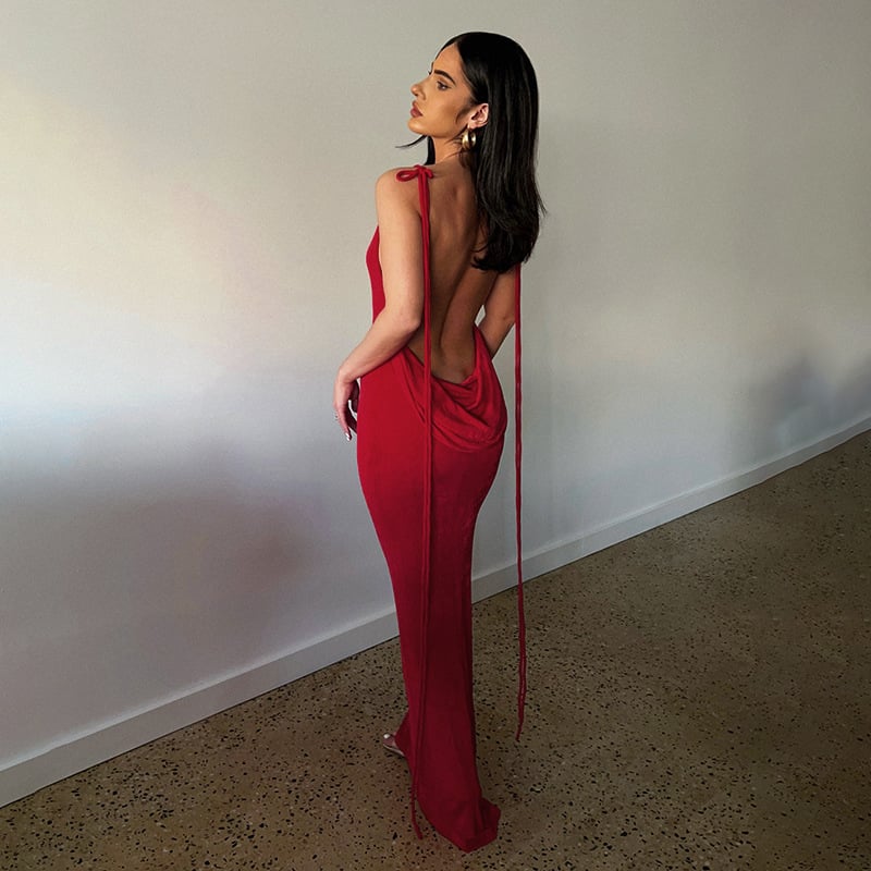 Owronline - Serenity Backless Maxi Dress - owronline