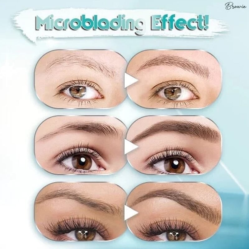 ✨Owronline✨3D Waterproof Microblading Eyebrow Pen 4 Fork Tip Tattoo Pencil