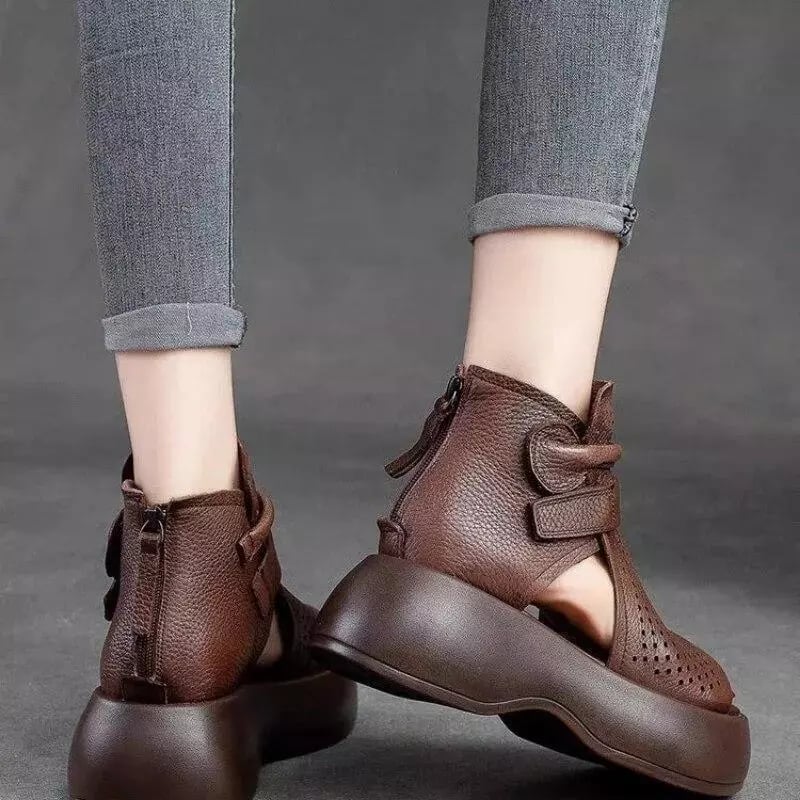 Owronline - Newest Women's Retro Soft PU Leather Sandalias