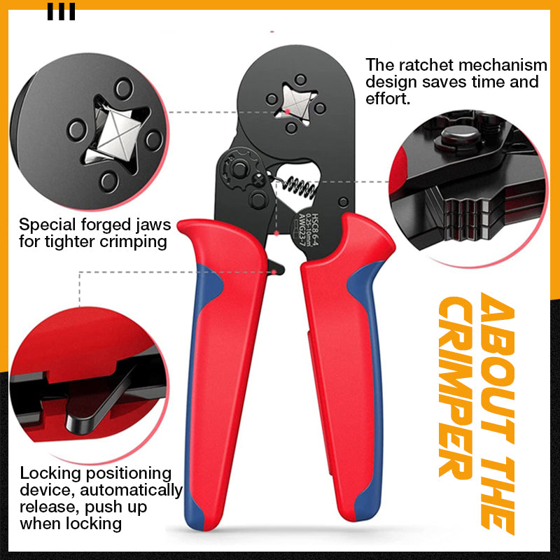 Owronline - Ratchet Tubular Terminal Wire Crimpers Set