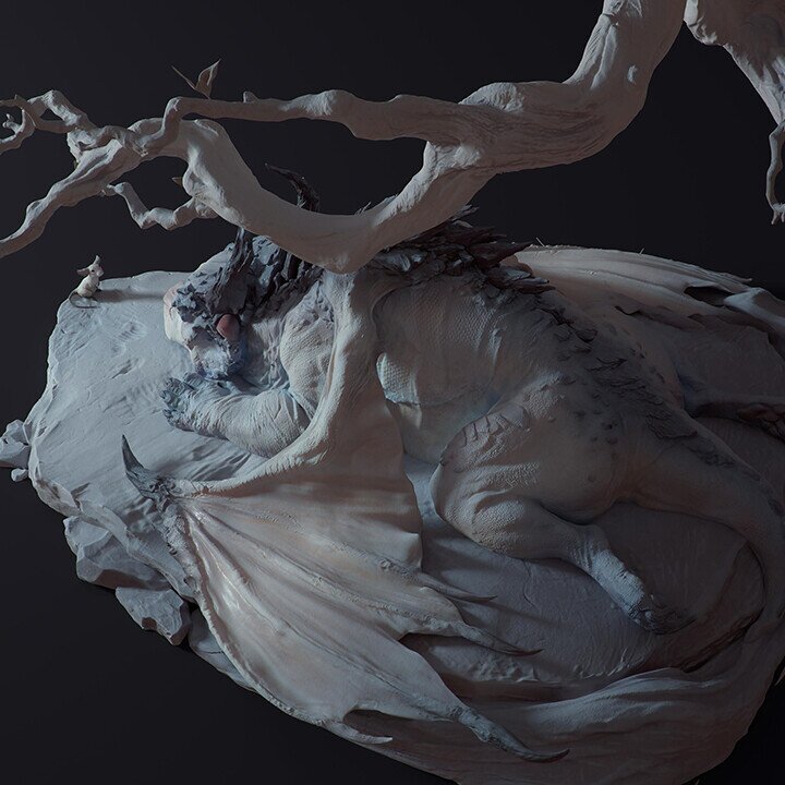 Dragon And Mouse - Art Sculpture