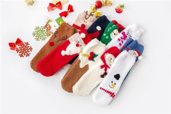 Owronline - Cute Christmas Style Thickened Warm Socks - owronline