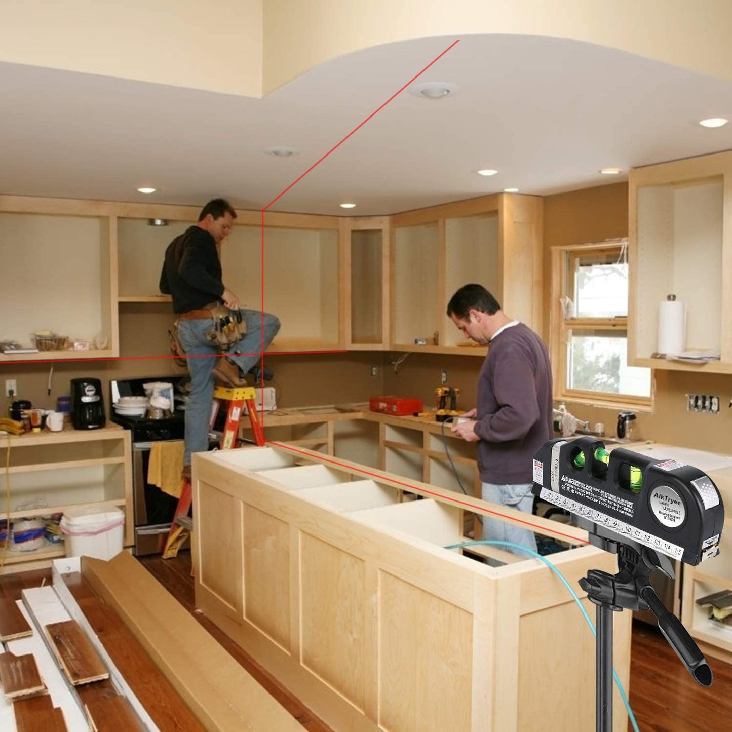 Owronline - Laser Level Ruler Multi-functional Household Infrared Decoration