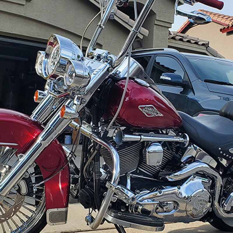 Owronline - Motorcycle Horn + Mounting Hardware and Complete Wiring Kit