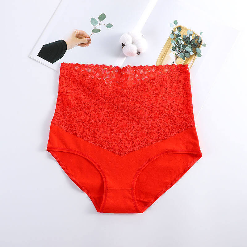 Owronline - Ladies high waist cotton lace panties - owronline