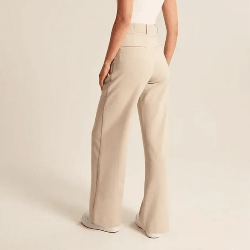 Owronline - Fashionable Commuter Drape Slimming High-Waisted Wide Leg Pants