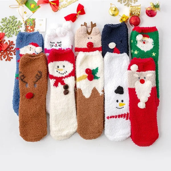 Owronline - Cute Christmas Style Thickened Warm Socks - owronline