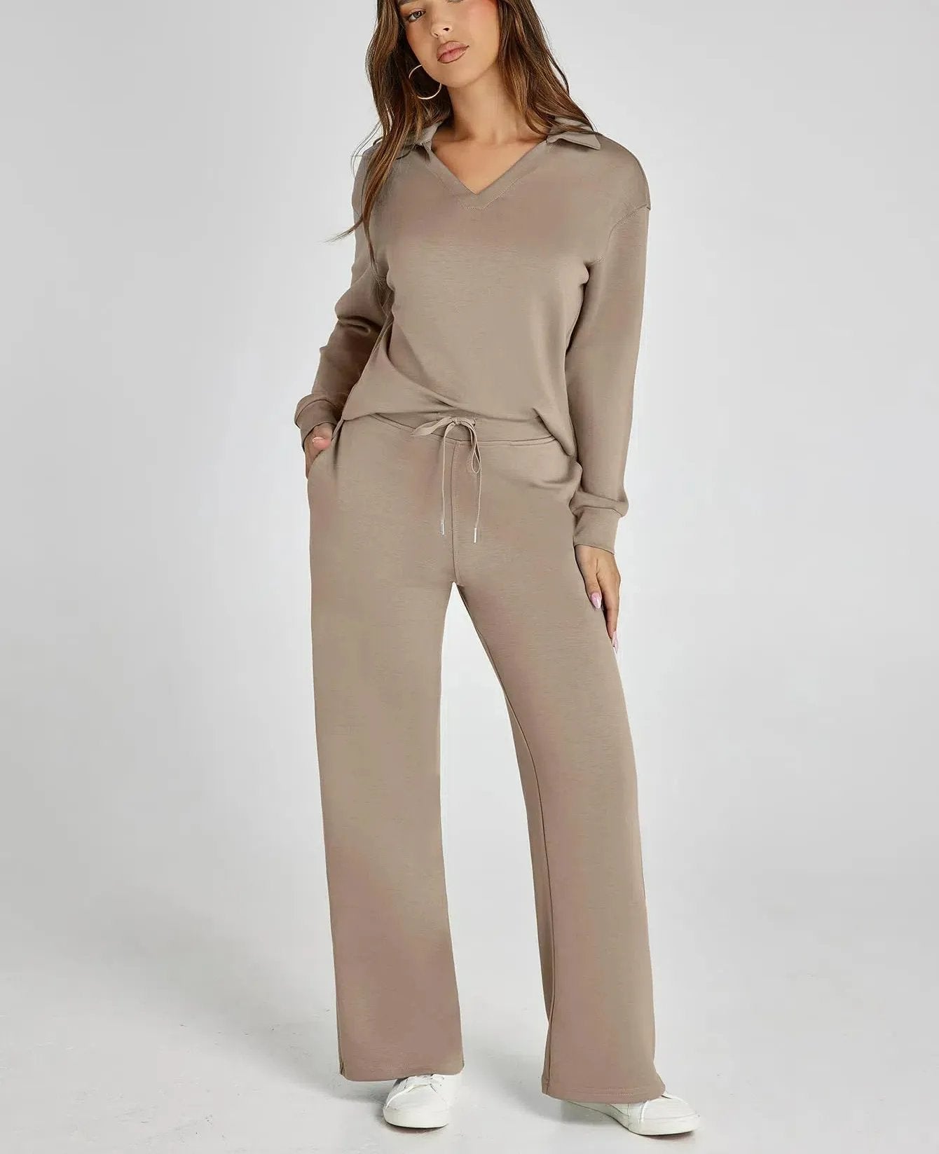 Owronline - Casual Long Sleeve Sweatsuits Sets