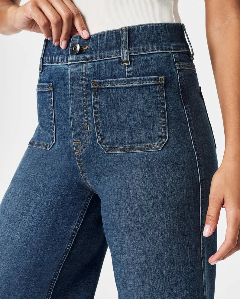 Owronline - Tummy Control Sailor Wide Leg Jeans