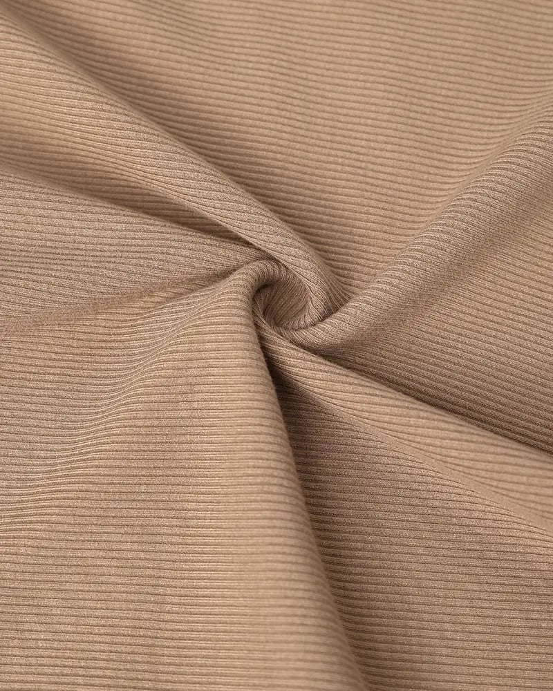 Owronline - Round Neck Ribbed Tank Top With Built-in Bra