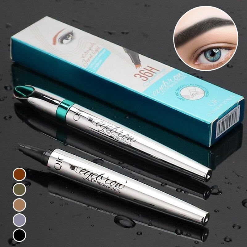 ✨Owronline✨3D Waterproof Microblading Eyebrow Pen 4 Fork Tip Tattoo Pencil