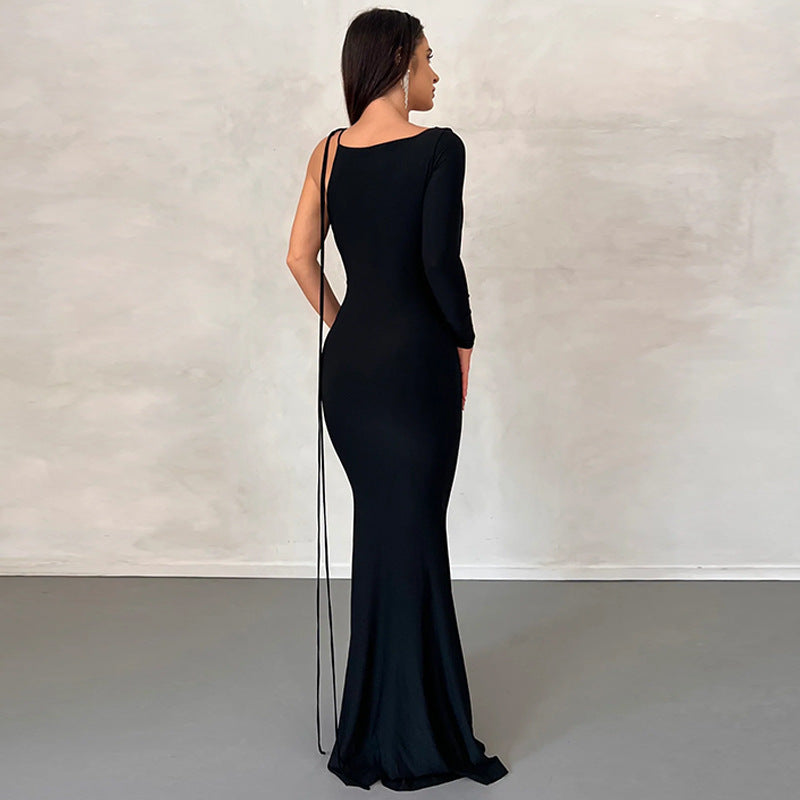 Owronline - Women's Sexy Backless Maxi Dress Slim Dress - owronline