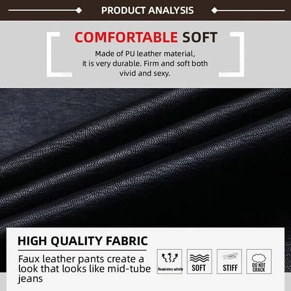 Owronline - S-shaped PU Leather Leggings