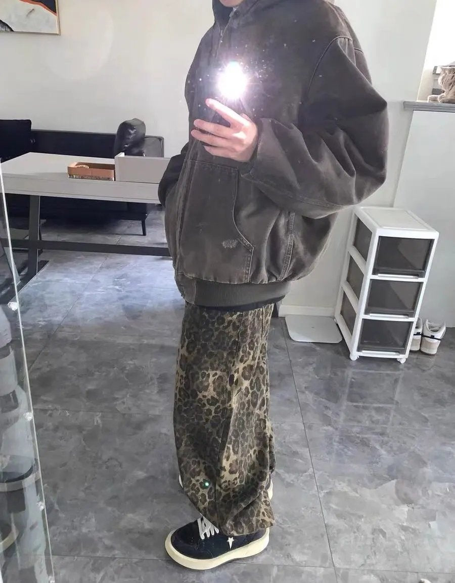 Owronline - Viral Leopard Print Jeans