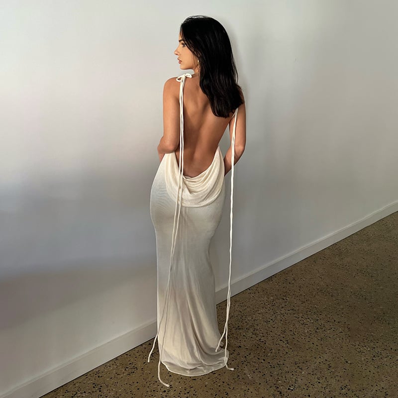 Owronline - Serenity Backless Maxi Dress - owronline