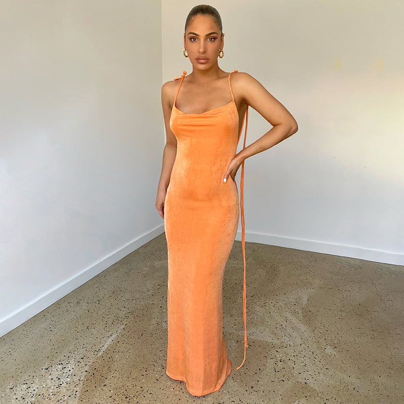 Owronline - Serenity Backless Maxi Dress - owronline