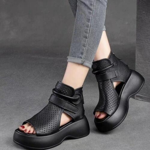 Owronline - Newest Women's Retro Soft PU Leather Sandalias
