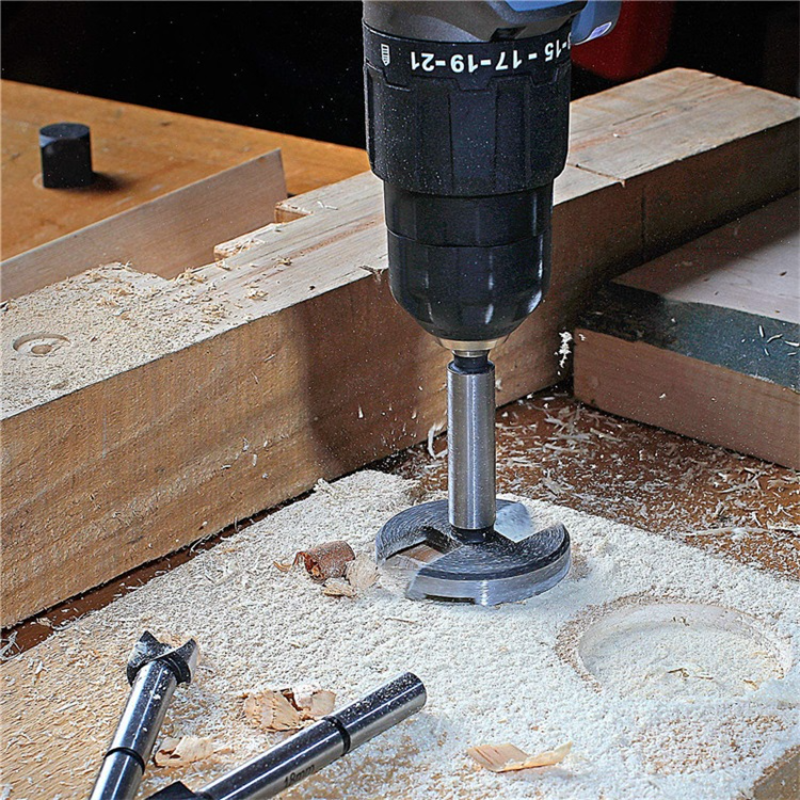 Owronline - Bit Set with Round Shank for Wood