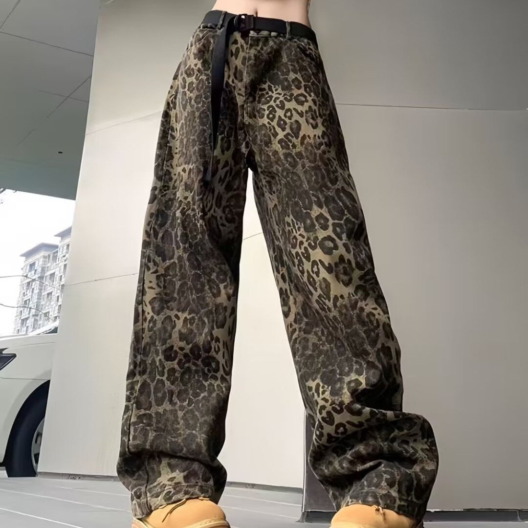 Owronline - Viral Leopard Print Jeans