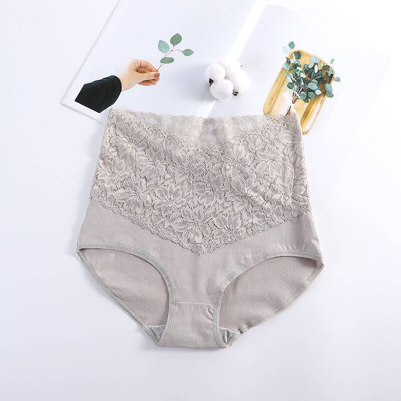 Owronline - Ladies high waist cotton lace panties - owronline