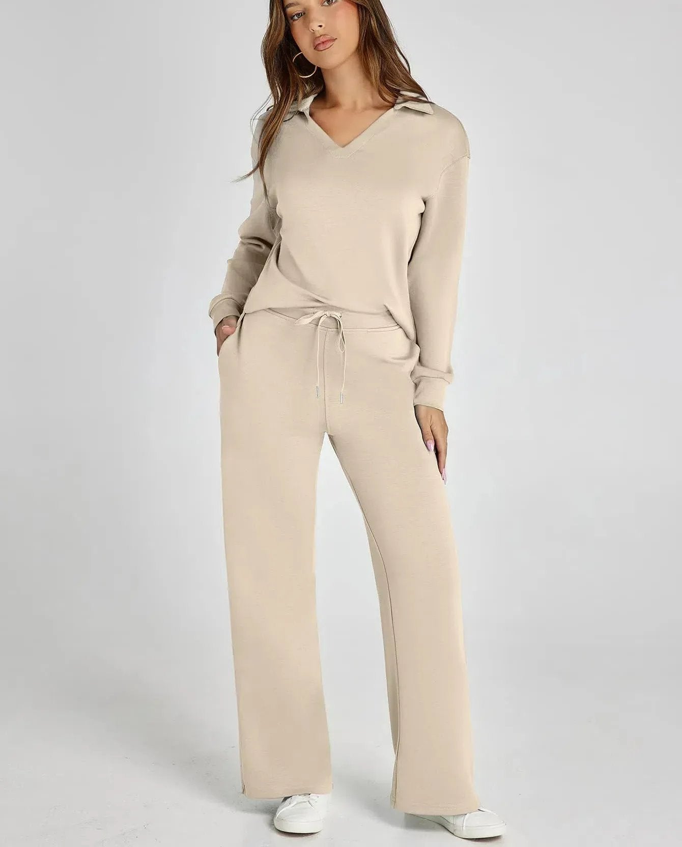 Owronline - Casual Long Sleeve Sweatsuits Sets