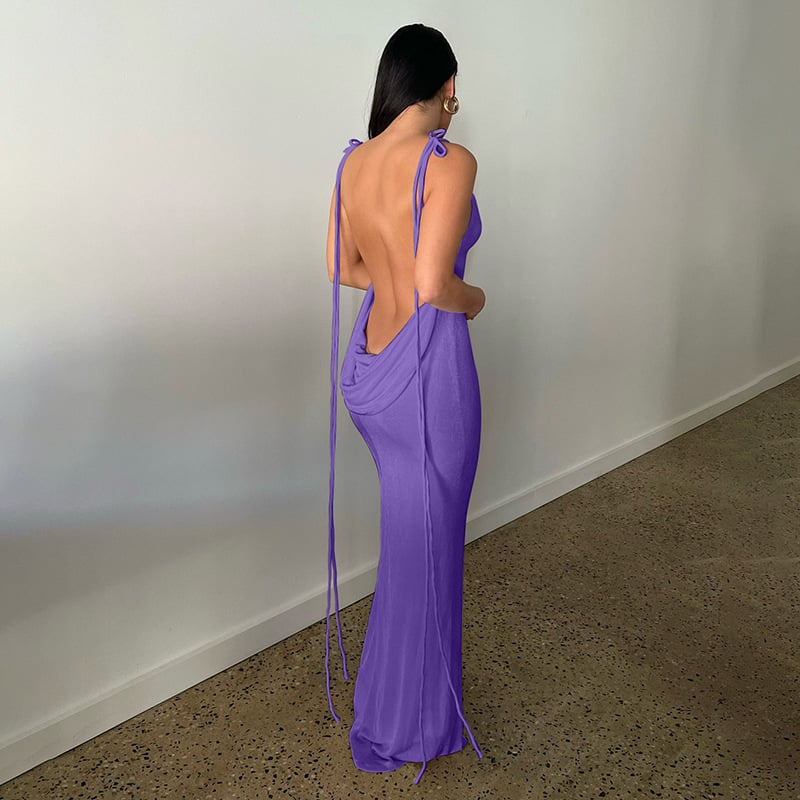 Owronline - Serenity Backless Maxi Dress - owronline