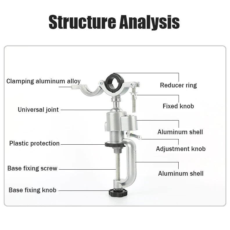 Owronline - Flexible rotating electric grinder and electric drill universal rotating fixed bracket