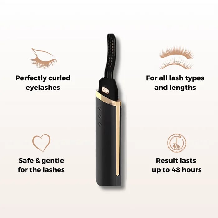 ✨Owronline✨Rechargeable Heated Eyelash Curler for Quick Heating Curling