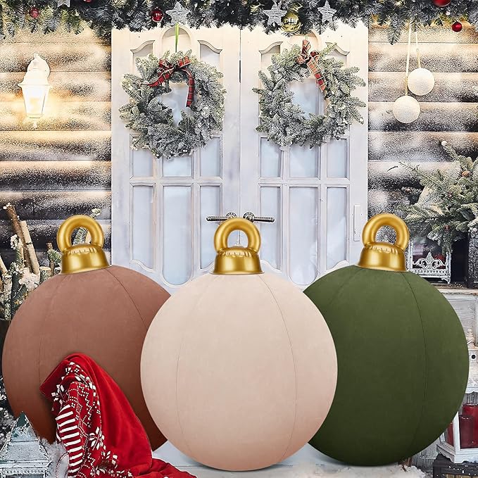 Owronline - Giant Inflatable Velvet Christmas Balls
